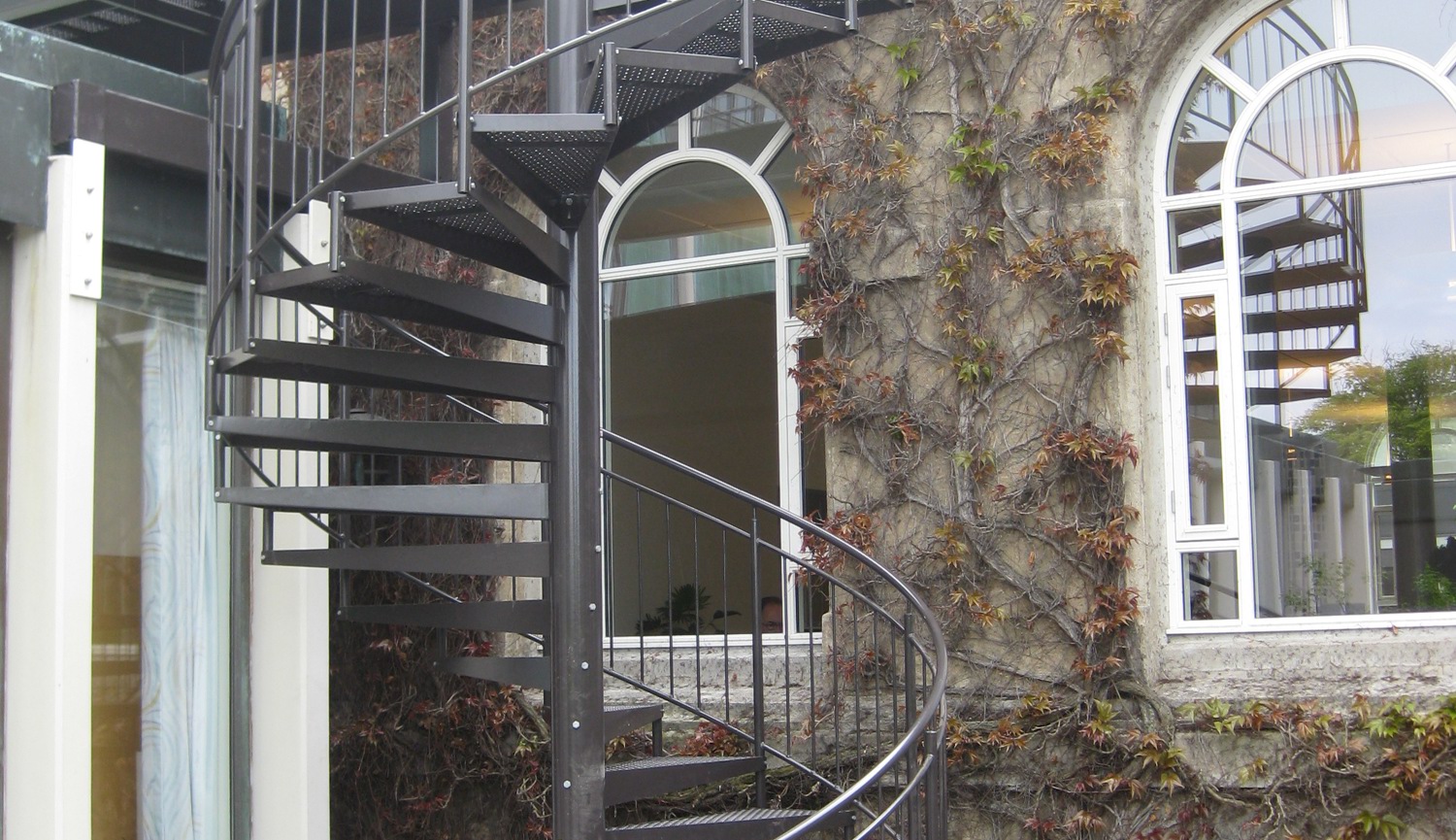 Powdercoated architectural steel staircase