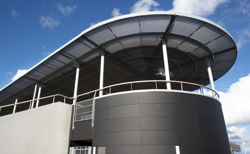 Baastad Tennis Stadium MESH Gratings Brise Soleil And Ceiling02