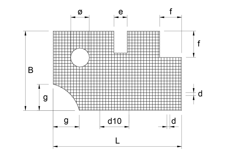 Mesh Grating Cutouts Measurement