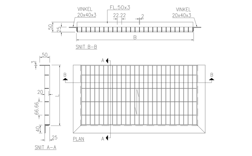 Light Well Grating Type 1 135001C